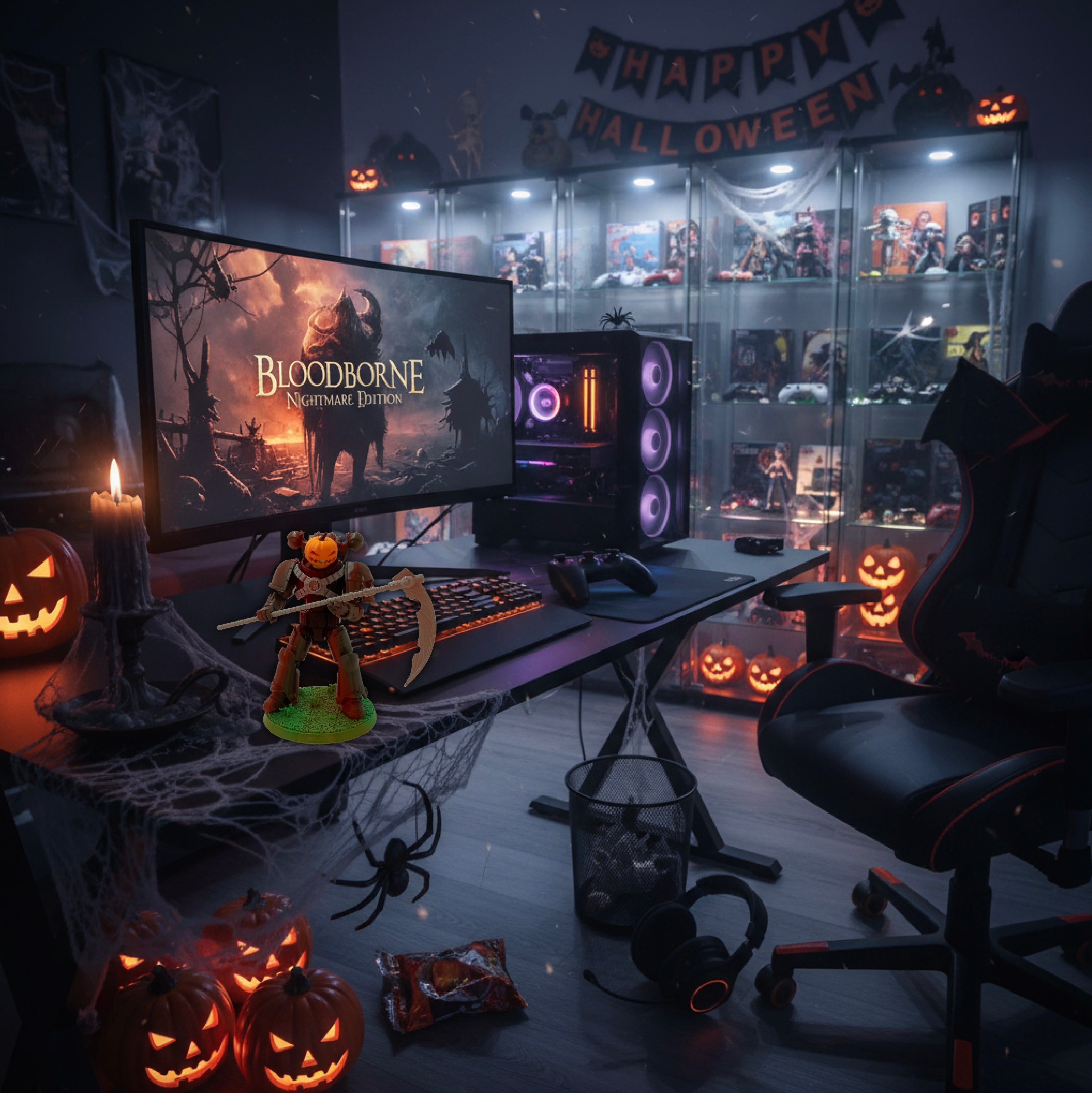 Jack O’Lantern – Galaxy Commando
Custom 3D Printed Collectible Figure (FDM, PLA)