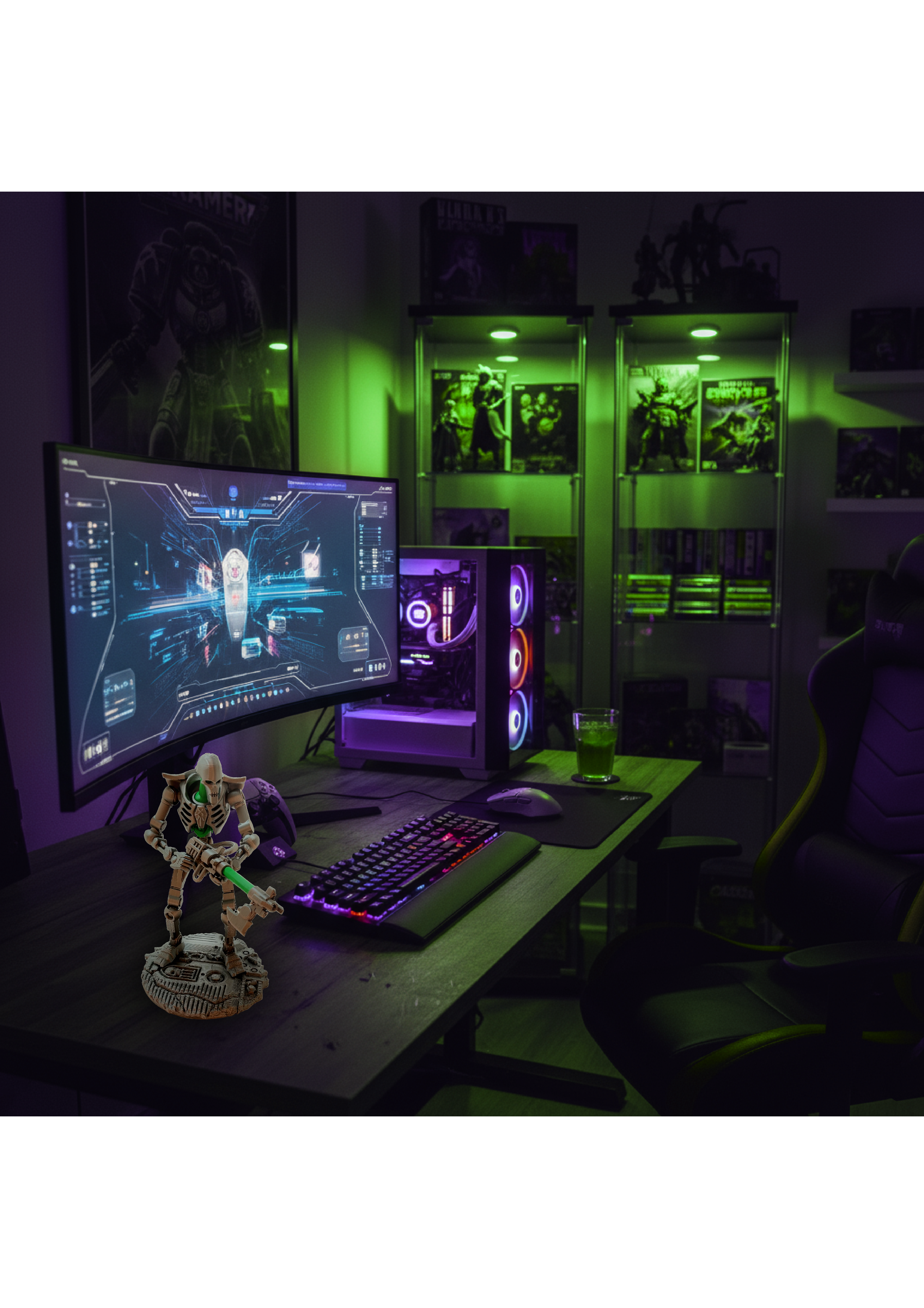 Necro-Mech - Undead Tech-Skeleton - 3D Printed Action Figure – Collectible Figure (FDM, PLA)