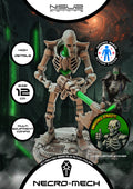 Necro-Mech - Undead Tech-Skeleton - 3D Printed Action Figure – Collectible Figure (FDM, PLA)