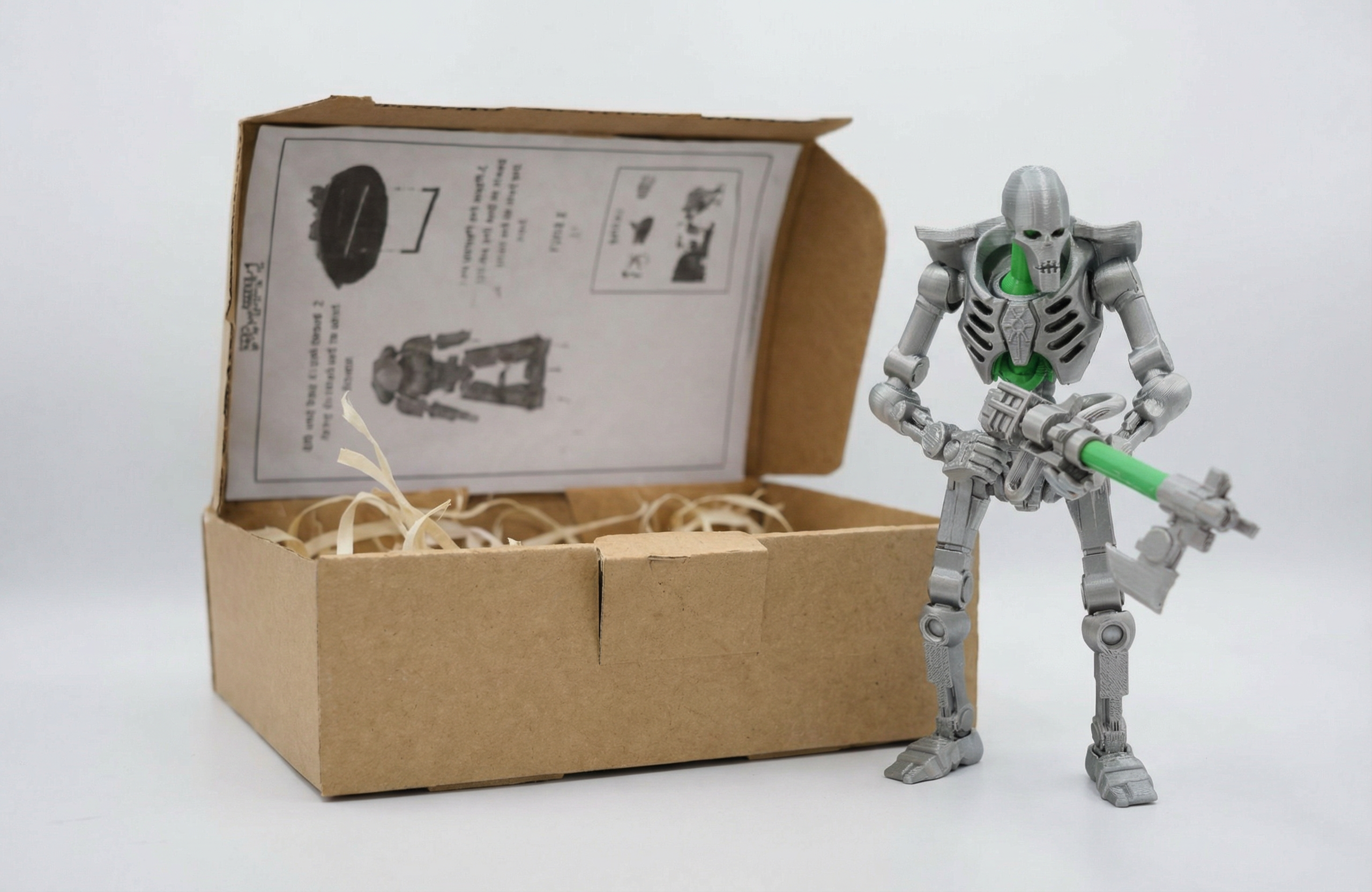 Necro-Mech - Undead Tech-Skeleton - 3D Printed Action Figure – Collectible Figure (FDM, PLA)
