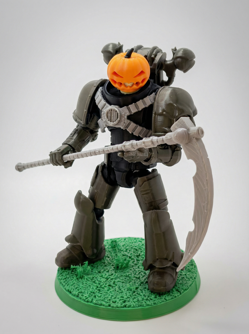Jack O’Lantern – Galaxy Commando
Custom 3D Printed Collectible Figure (FDM, PLA)